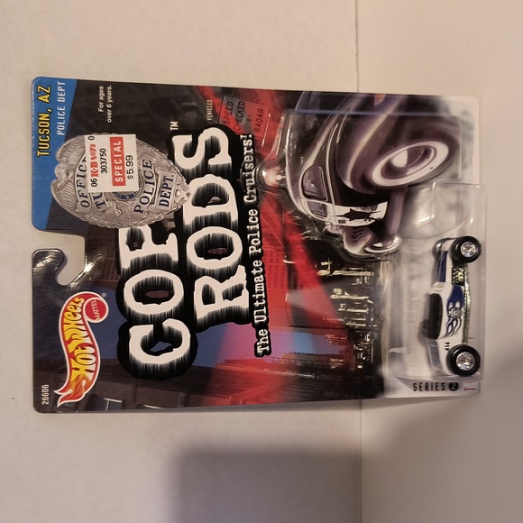 D7  Hot Wheels Track T Cop Rods 1999 - Picture 1 of 3